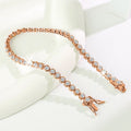 3mm Zircon Tennis Bracelet for Women Men – Rose Gold Silver Gold Plated - Craftopia
