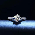 925 Sterling Silver Zircon Adjustable Ring for Women – Elegant Wedding Jewelry Gift - Craftopia
