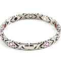 Rose Gold Stainless Steel Magnetic Bracelet for Women Men – Germanium Hematite Jewelry