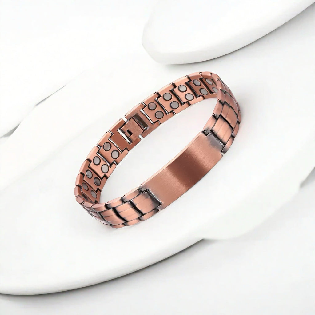3rd Gen Copper Magnetic Bracelet | Lord's Prayer Engraved | Upgraded Magnetic Therapy