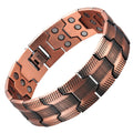 Copper Magnetic Therapy Bracelet | Laser Engraved Lord's Prayer Cross | Christian Gift