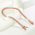 3mm Zircon Tennis Bracelet for Women Men – Rose Gold Silver Gold Plated