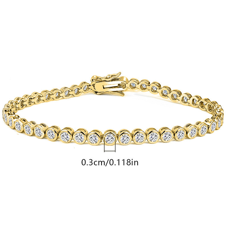 3mm Zircon Tennis Bracelet | Rose Gold, Silver & Gold Plated | Unisex