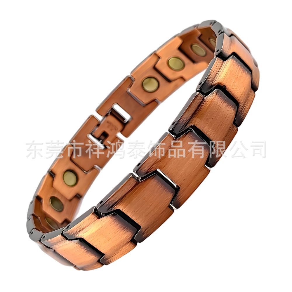 Pure Copper Magnetic Therapy Bracelet – Full Magnet Bio-Energy Wristband for Men & Women