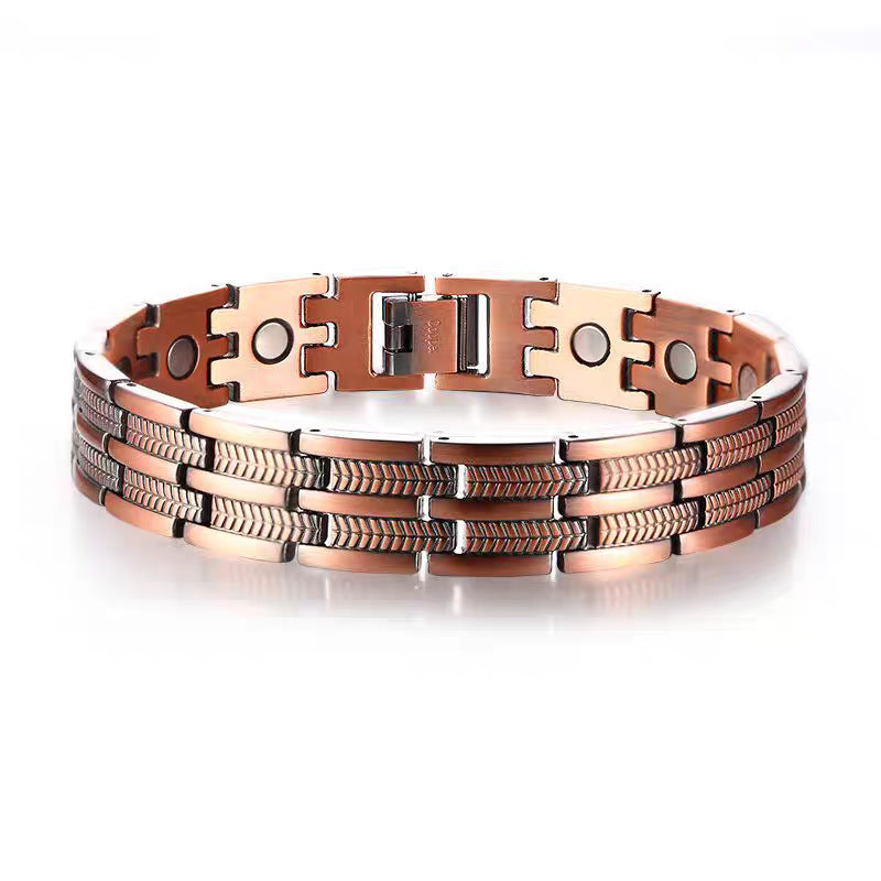 3rd Gen Copper Magnetic Bracelet | Lord's Prayer Engraved | Upgraded Magnetic Therapy