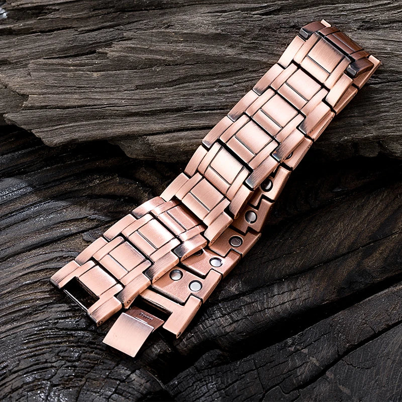 Europe And United States Retro Magnetic Energy Bracelet Three Rows Of Magnet Men's Pure Copper Bangle Fashion Hand jewelry Gifts
