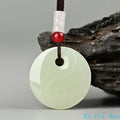 Natural Hotan Jade Tai Chi Bagua Pendant Necklace – Couples Fashion Jewelry