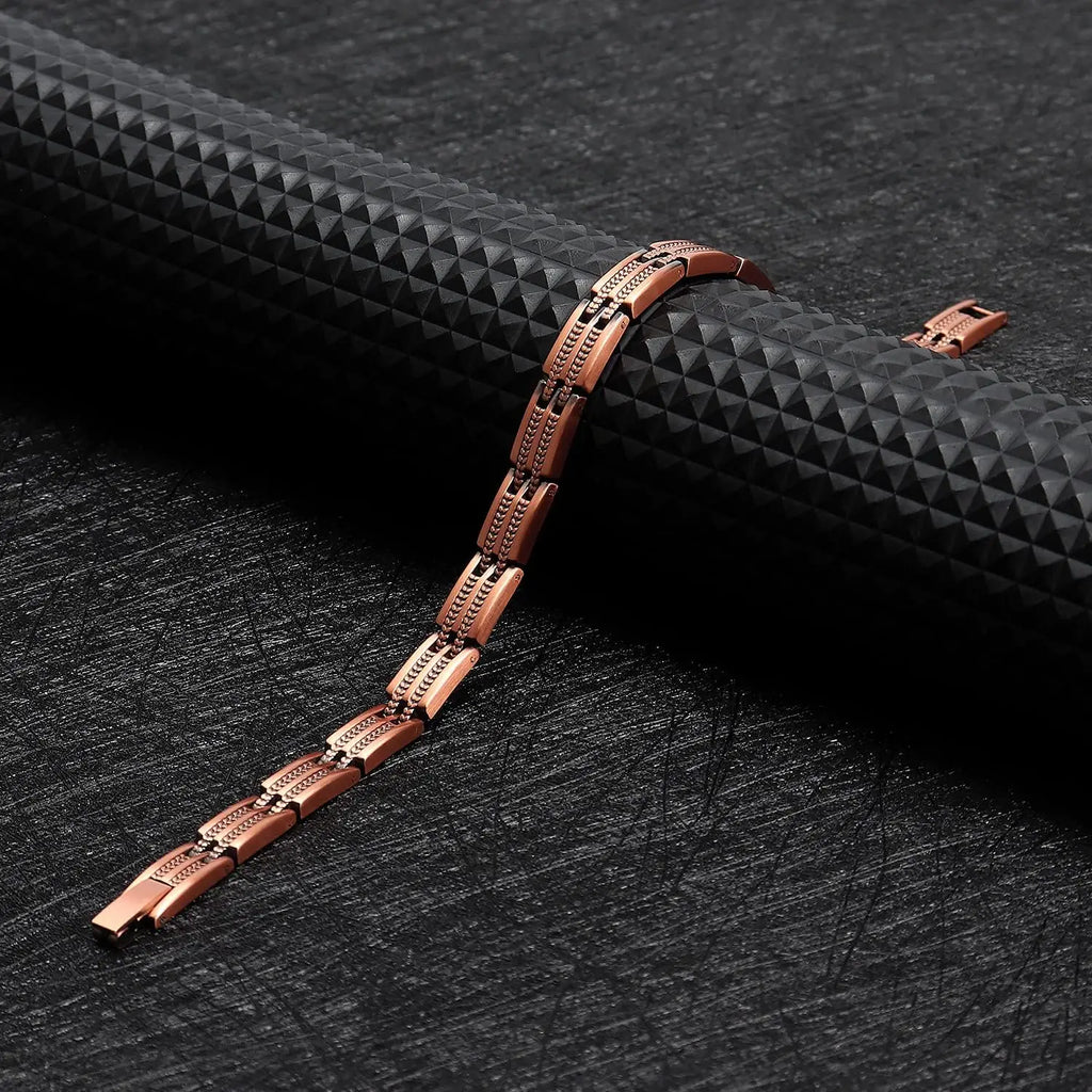 ARADOO Wheat Ear Design Copper Bracelet for Women's Pure Copper Magnetic Adjustable Bracelet Jewelry Gifts