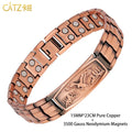 Men's Magnetic Bracelet with 99.99% Pure Copper Jewelry, Magnetic Field Therapy Jewelry and Eagle Pattern