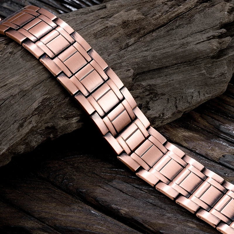 Europe And United States Retro Magnetic Energy Bracelet Three Rows Of Magnet Men's Pure Copper Bangle Fashion Hand jewelry Gifts