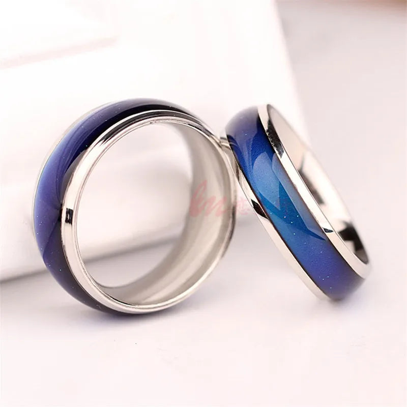 Stainless Steel Color-Changing Mood Ring for Women Men – Couples Fashion Jewelry