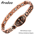 ARADOO Classic Cross Copper Bracelets for Women Men Magnetic Couple Copper Bracelet Valentine's Day Jewelry Gifts