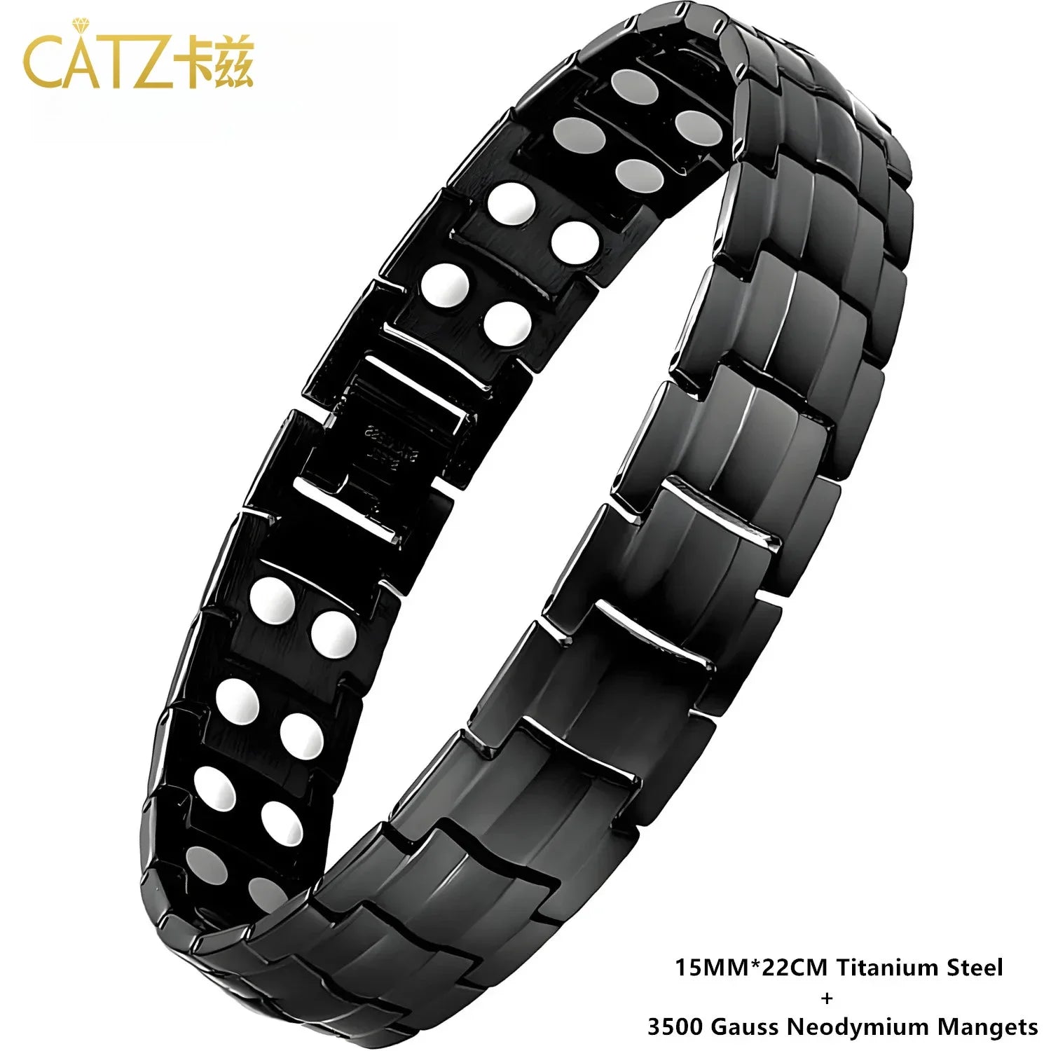 ARADOO Premium Copper Bracelet for Men – Energy Series 5000 Gauss Magnets Multi-Color Titanium Steel Wristband