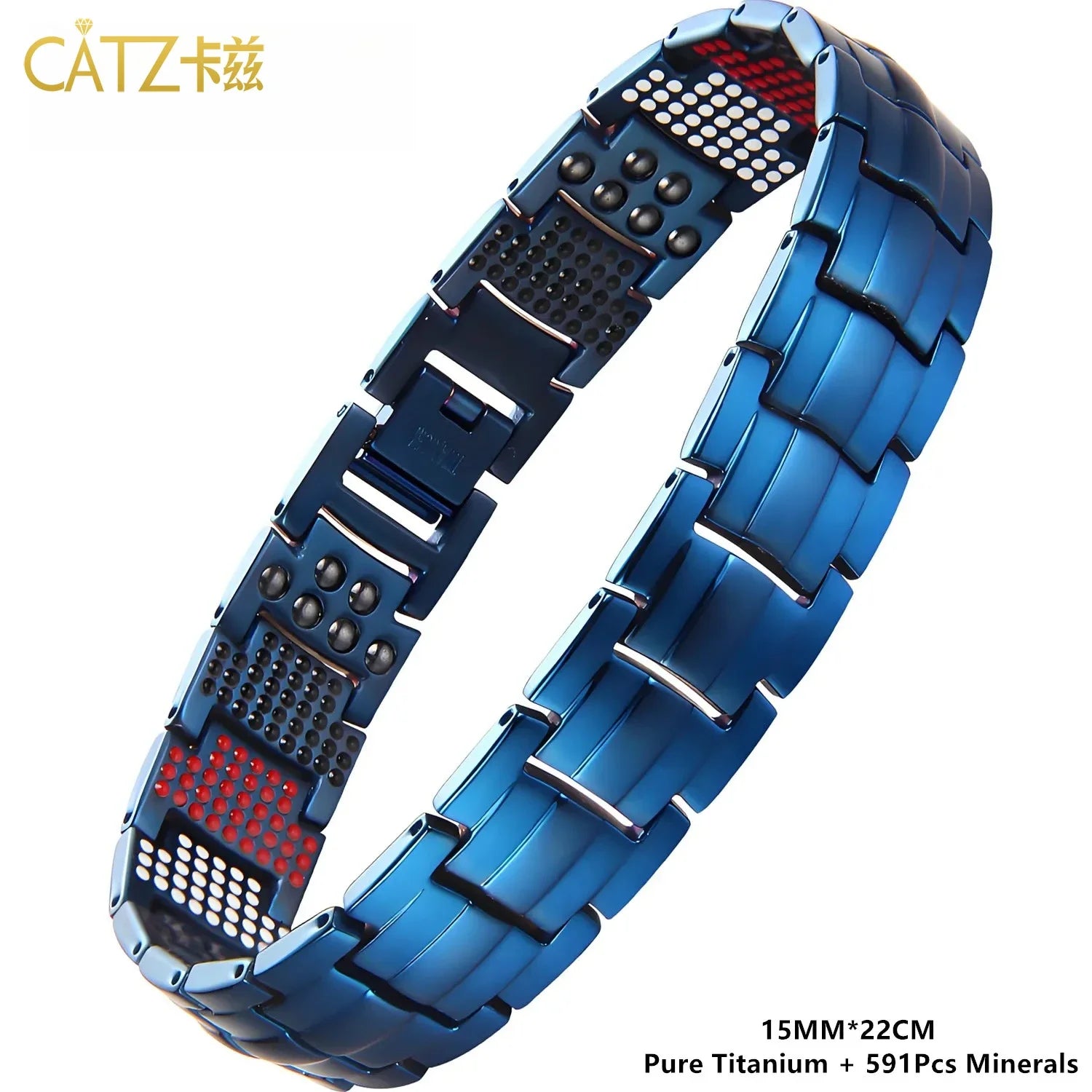 ARADOO Premium Copper Bracelet for Men – Energy Series 5000 Gauss Magnets Multi-Color Titanium Steel Wristband