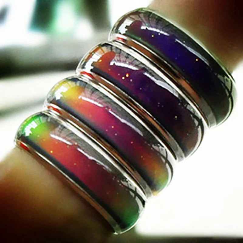 Stainless Steel Color-Changing Mood Ring for Women Men – Couples Fashion Jewelry