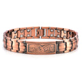 Eagle double row magnetic copper bracelet red copper with curved piece turtle back copper magnetic bracelet