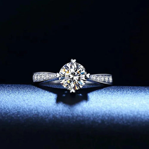 925 Sterling Silver Zircon Adjustable Ring for Women – Elegant Wedding Jewelry Gift