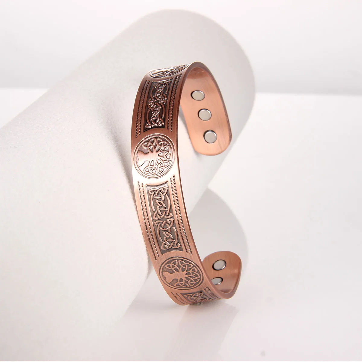 Copper Bracelet for Women Men Magnetic Bracelet with 3500 Gauss Ultra Strength Magnets 99.99% Solid Pure Copper Adjustable Cuff