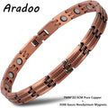 ARADOO Wheat Ear Design Copper Bracelet for Women's Pure Copper Magnetic Adjustable Bracelet Jewelry Gifts