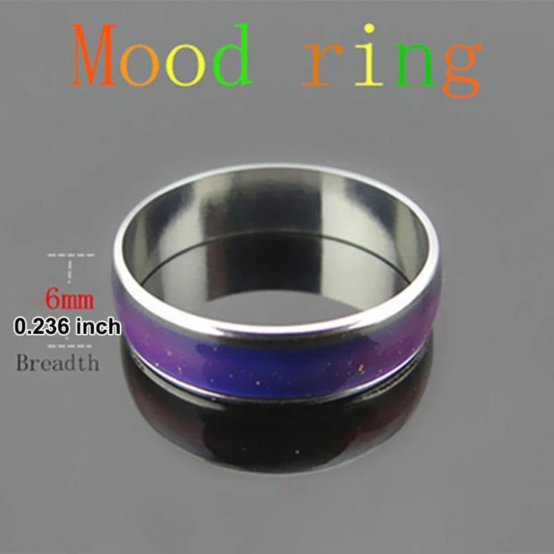 Stainless Steel Color-Changing Mood Ring for Women Men – Couples Fashion Jewelry
