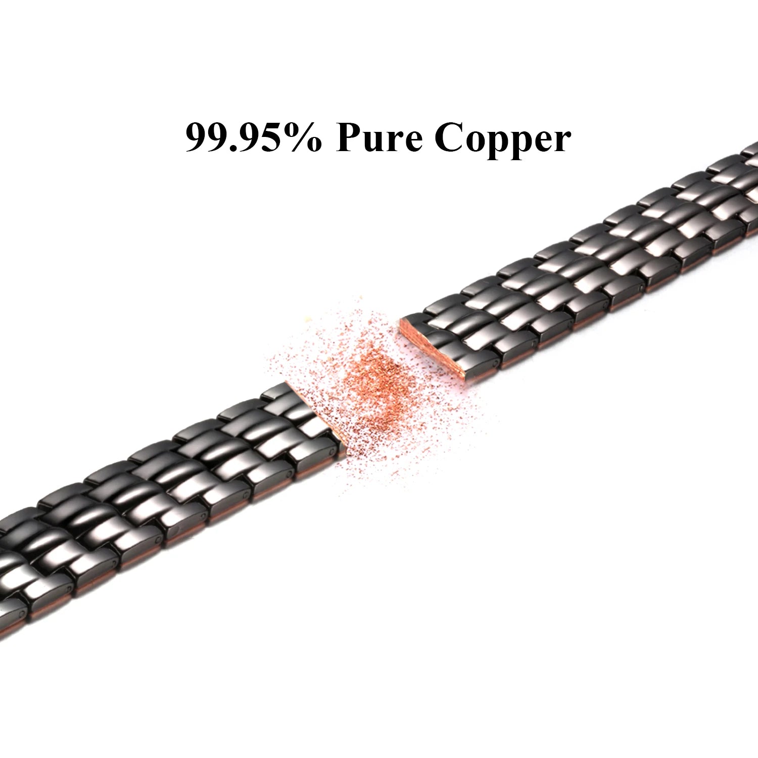 Pure Strength Copper Magnetic Bracelets for Men with Double Row Neodymium Magnets Adjustable Size Healing Bangle Couples Gifts