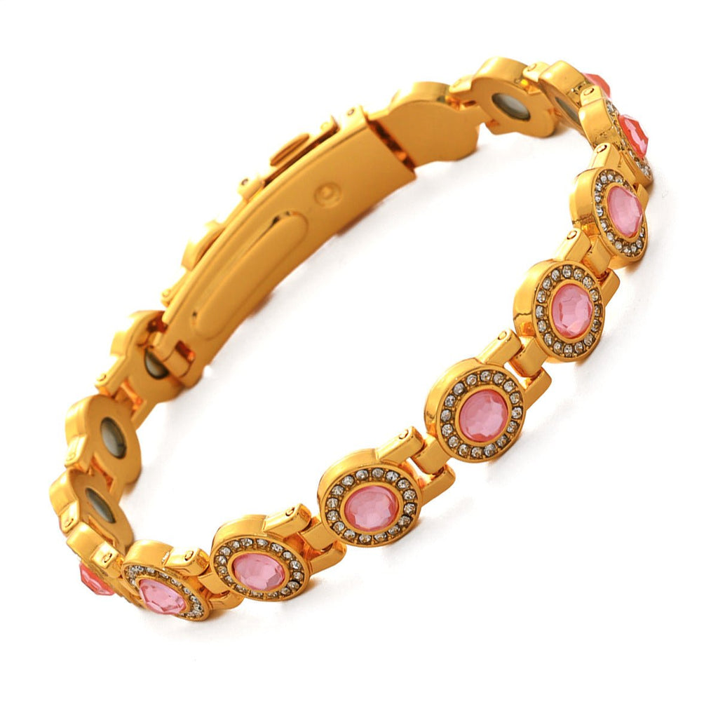 Clover Copper Bracelet for Women – Lightweight Alloy with Rhinestones - Craftopia