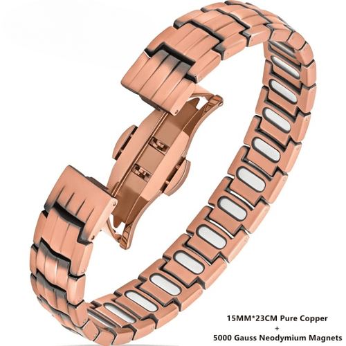 Copper Bracelet for Men – Titanium Steel Wristband Jewelry Gift - Craftopia
