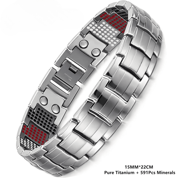 Copper Bracelet for Men – Titanium Steel Wristband Jewelry Gift - Craftopia
