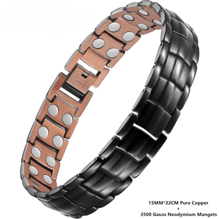 Copper Bracelet for Men – Titanium Steel Wristband Jewelry Gift - Craftopia