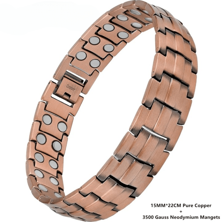 Copper Bracelet for Men – Titanium Steel Wristband Jewelry Gift - Craftopia