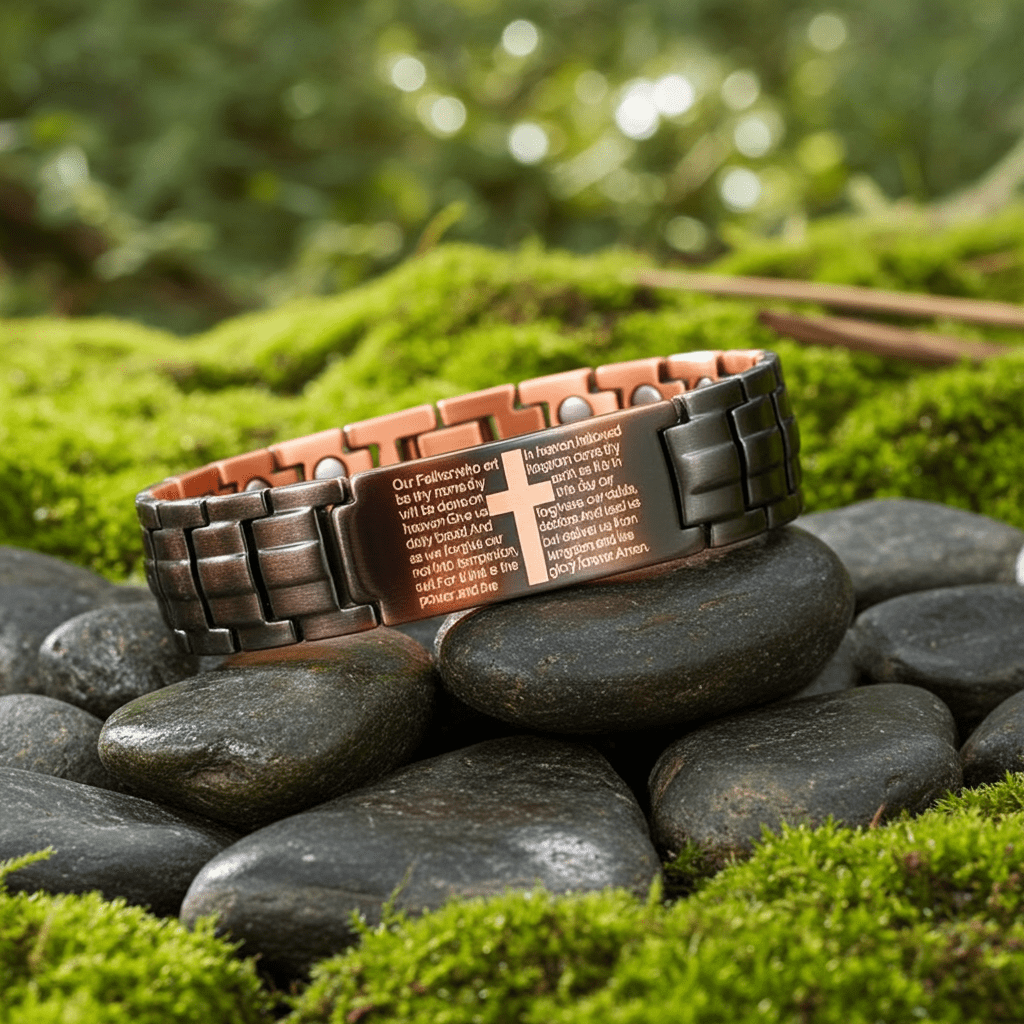 Copper Cross Bracelet for Men – Adjustable Black Copper Jewelry - Craftopia