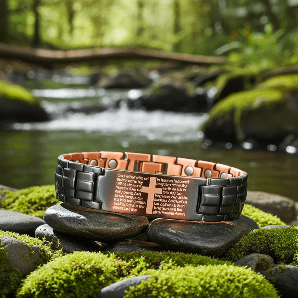 Copper Cross Bracelet for Men – Adjustable Black Copper Jewelry - Craftopia