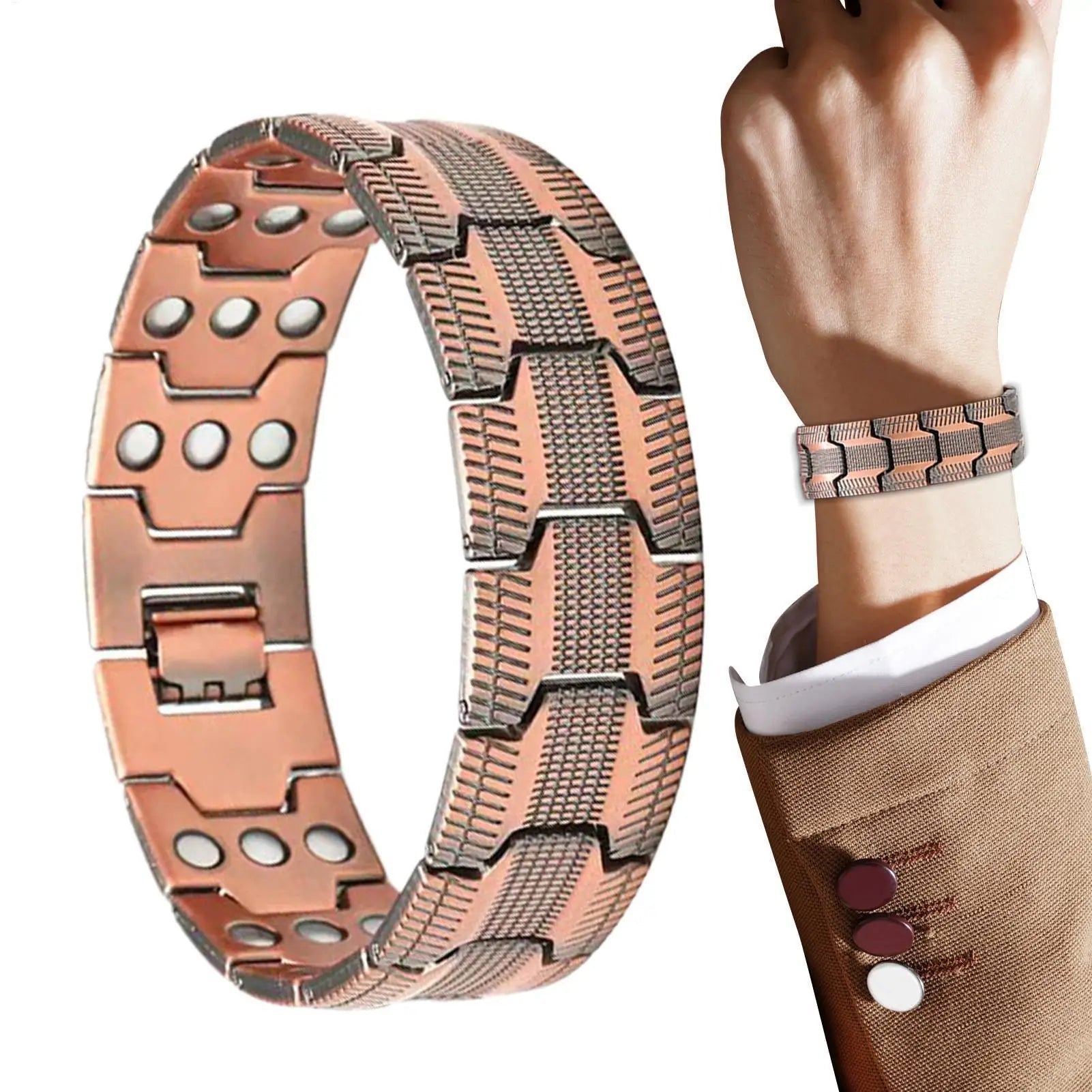 Copper Magnetic Bracelet for Men – Minimalist Wristband for Exercise and Business - Craftopia