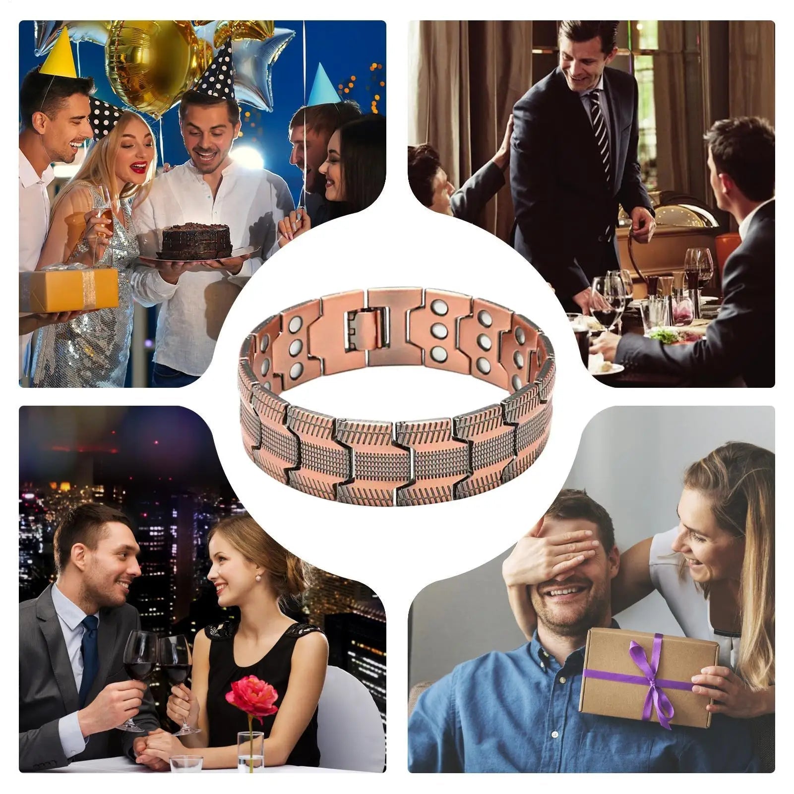 Copper Magnetic Bracelet for Men – Minimalist Wristband for Exercise and Business - Craftopia