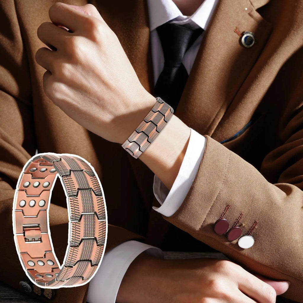 Copper Magnetic Bracelet for Men – Minimalist Wristband for Exercise and Business - Craftopia