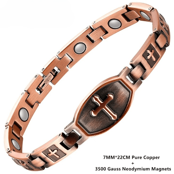 Cross Copper Couple Bracelet – Valentine's Day Jewelry Gift - Craftopia