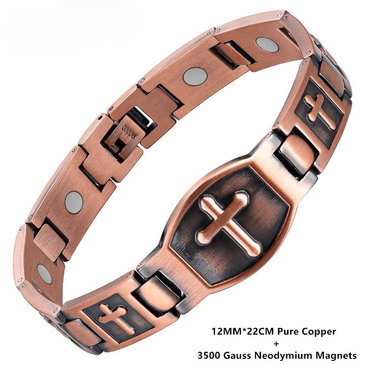 Cross Copper Couple Bracelet – Valentine's Day Jewelry Gift - Craftopia