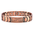 Eagle Double Row Copper Magnetic Bracelet – Red Copper Wristband for Men - Craftopia