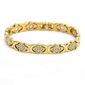 Four-Leaf Clover Diamond-Inlaid Magnetic Bracelet – Rose Gold Copper Jewelry - Craftopia