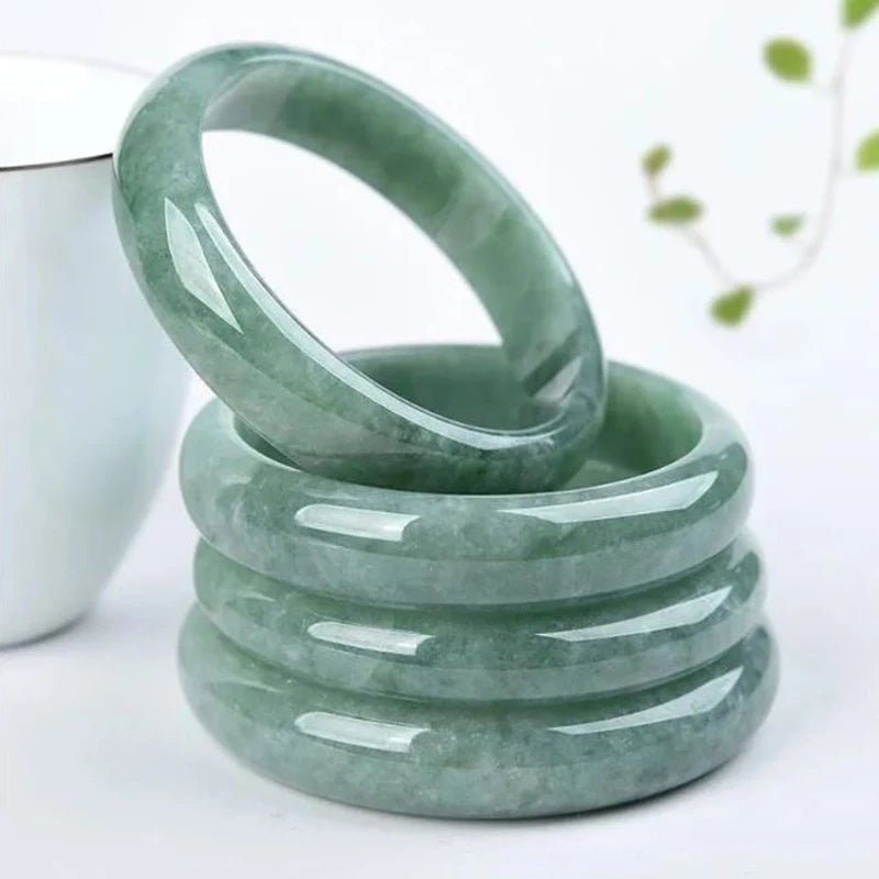Natural Ice Green Jade Bracelet for Women – Luxury Jewelry Gift - Craftopia