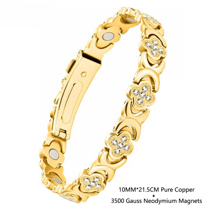 Pure Copper Bracelet for Women – Elegant Cubic Zirconia Jewelry Gift - Craftopia