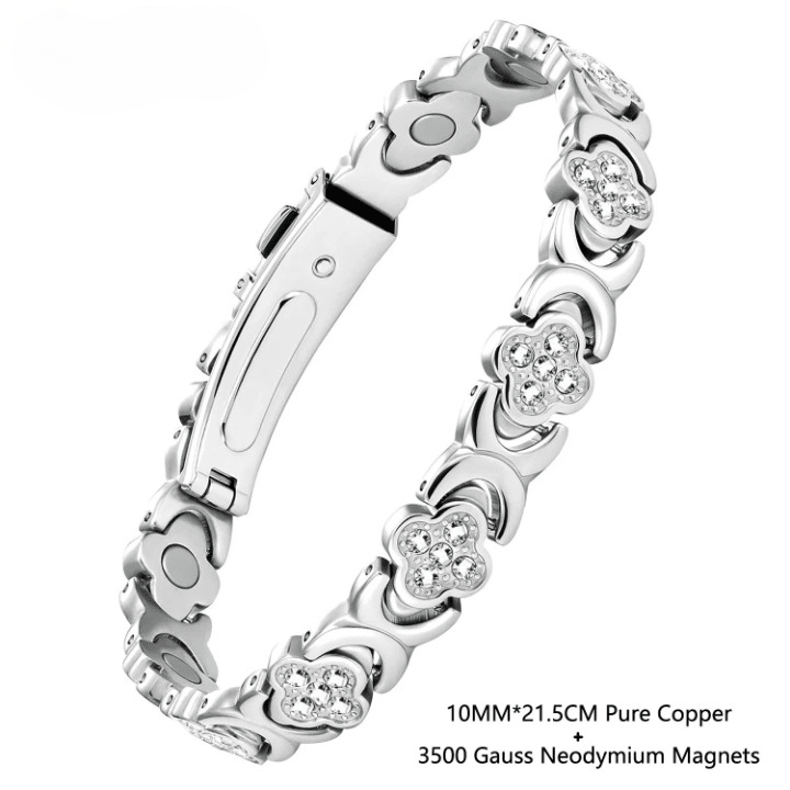 Pure Copper Bracelet for Women – Elegant Cubic Zirconia Jewelry Gift - Craftopia