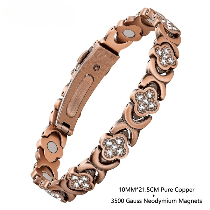 Pure Copper Bracelet for Women – Elegant Cubic Zirconia Jewelry Gift - Craftopia